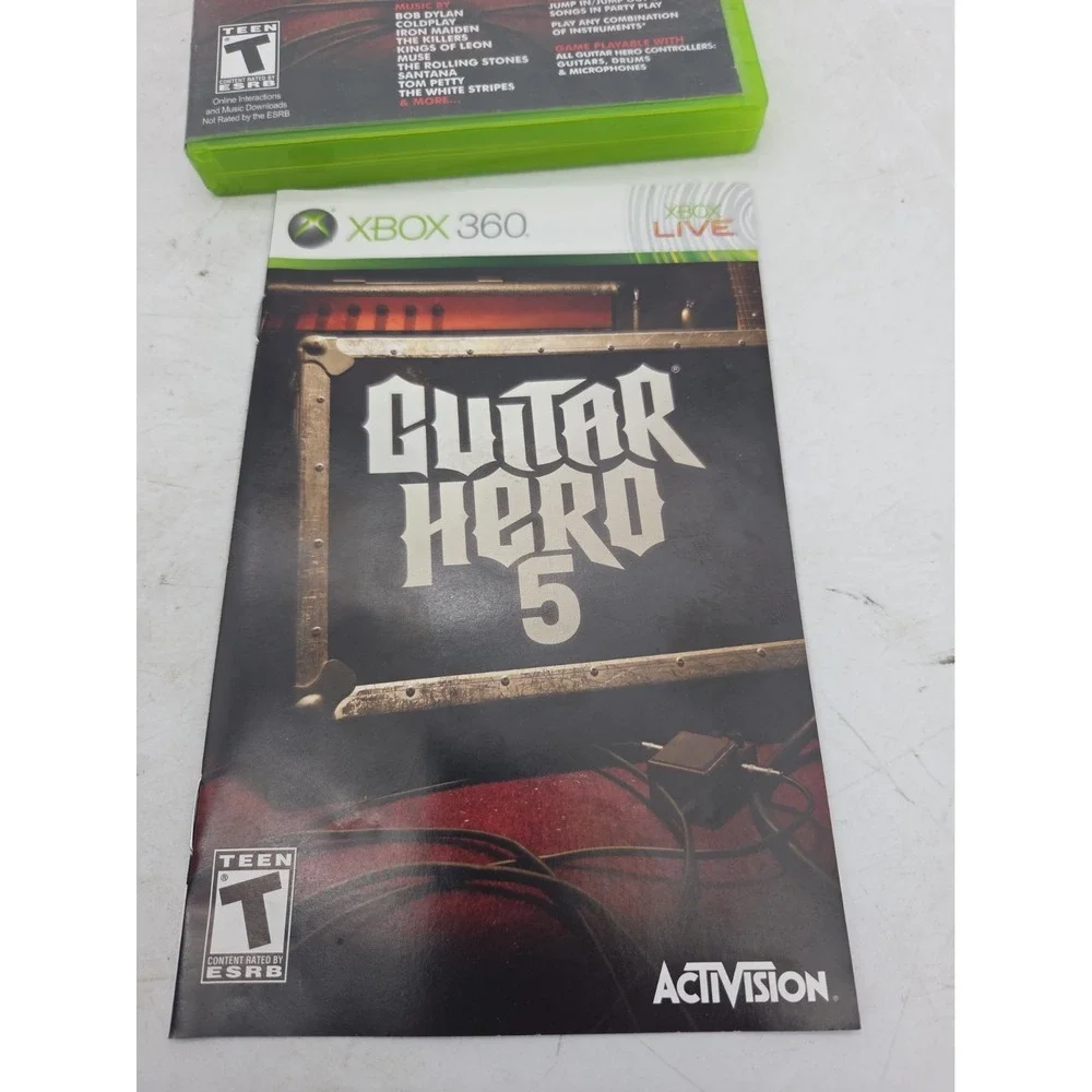 Guitar Hero 5 For Microsoft XBOX 360: Complete In Box, Manual, Tested WORKING